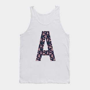 Floral Letter A Tank Top